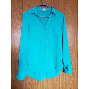 Express Turquoise Portofino Shirt Size S